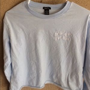 Long sleeve crop top